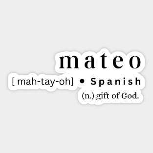 Mateo Sticker